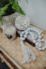 Beaded Decorative Tassel- White