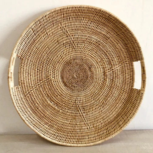 Serene Woven Round Tray