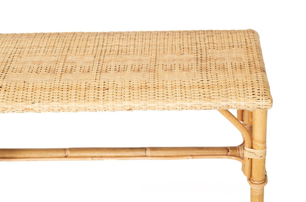 Rattan backless online bench