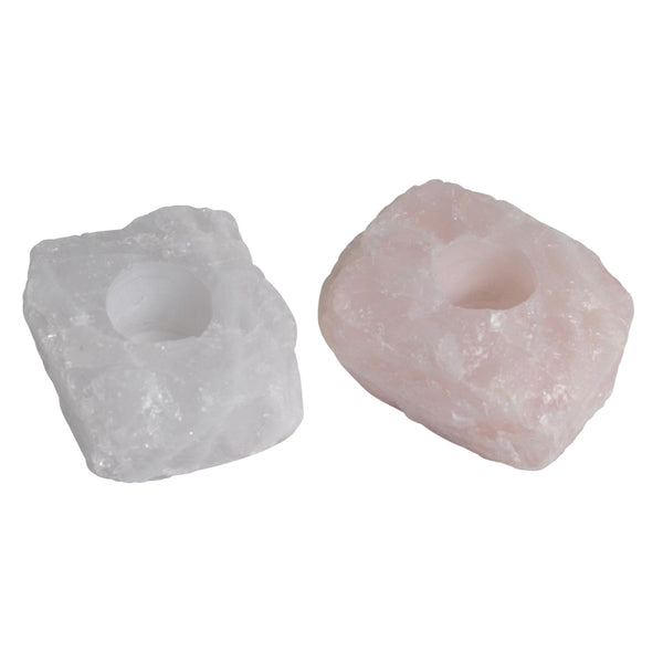 Rose quartz discount tea light holder
