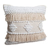 Avalon Boho Cushion- White/Natural