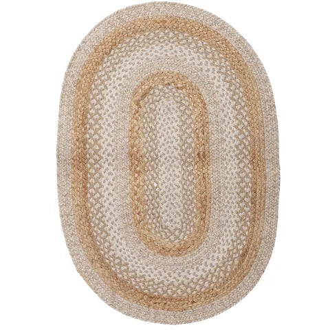 Boda Oval Mat- Jute/ Cotton