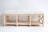 rattan bed end bench natural cane seat