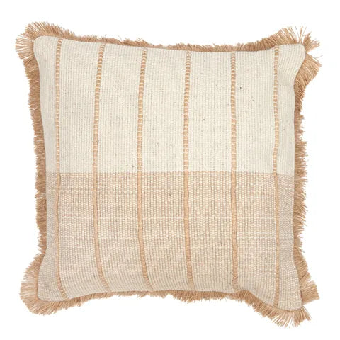 Chester Cushion- Taupe/ Natural