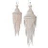 shell decoration chandelier windchime hanging hanger white natural coastal