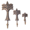 palm brass bronze wall hooks small medium large