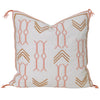 boho cushion pillow bohemian cactus silk embroidered coastal white peach mustard