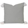 sage olive green tassel tassle pom pom cushion solid plain pillow contemporary coastal hamptons scandi boho
