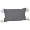 Soho Tassel Lumbar Cushion- Charcoal