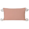 peach coral rectangular rectangle lumbar pom pom tassels tassles cushion pillow coastal boho contemporary scandi hamptons