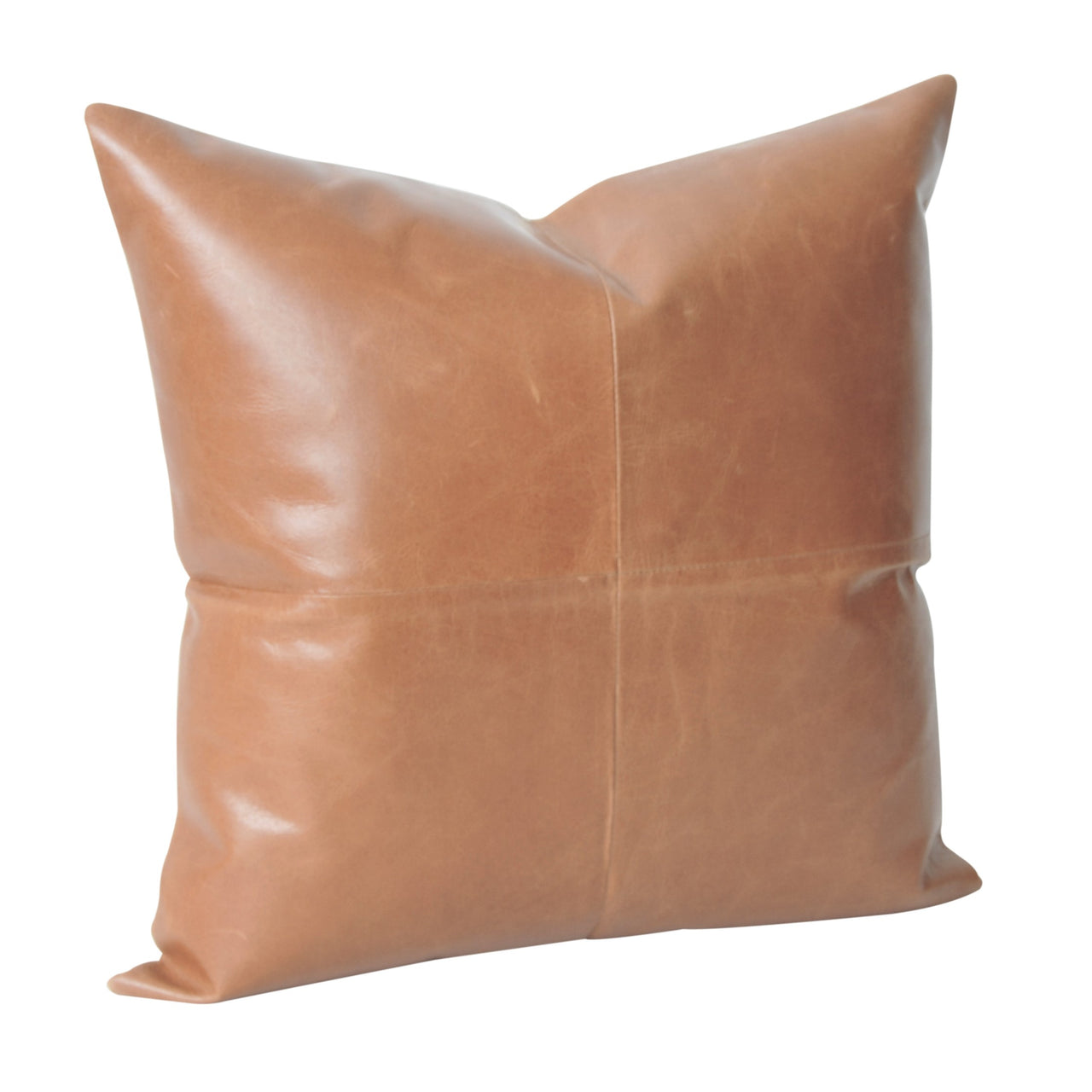 Leather Luxe Cushion- Tan