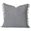 charcoal euro pillow cotton large fringing dark grey feather insert