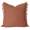 terracotta cushion rust cotton euro pillow tassel large feather insert
