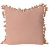 Tayla Tassel Cushion- Coral