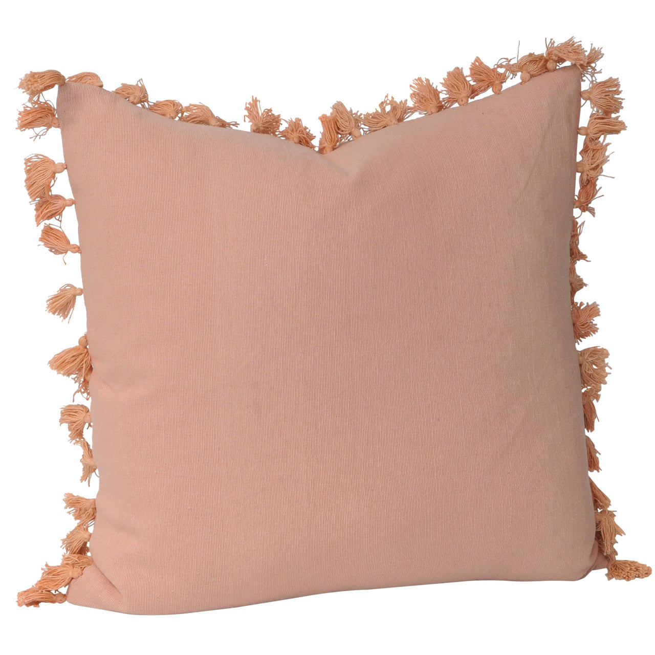 Tayla Tassel Cushion- Coral