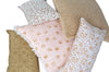 block printed peach blush rust earthy cushions various sizes