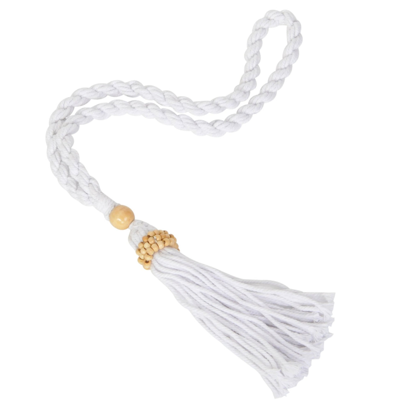 Isla Macrame Tassel- White