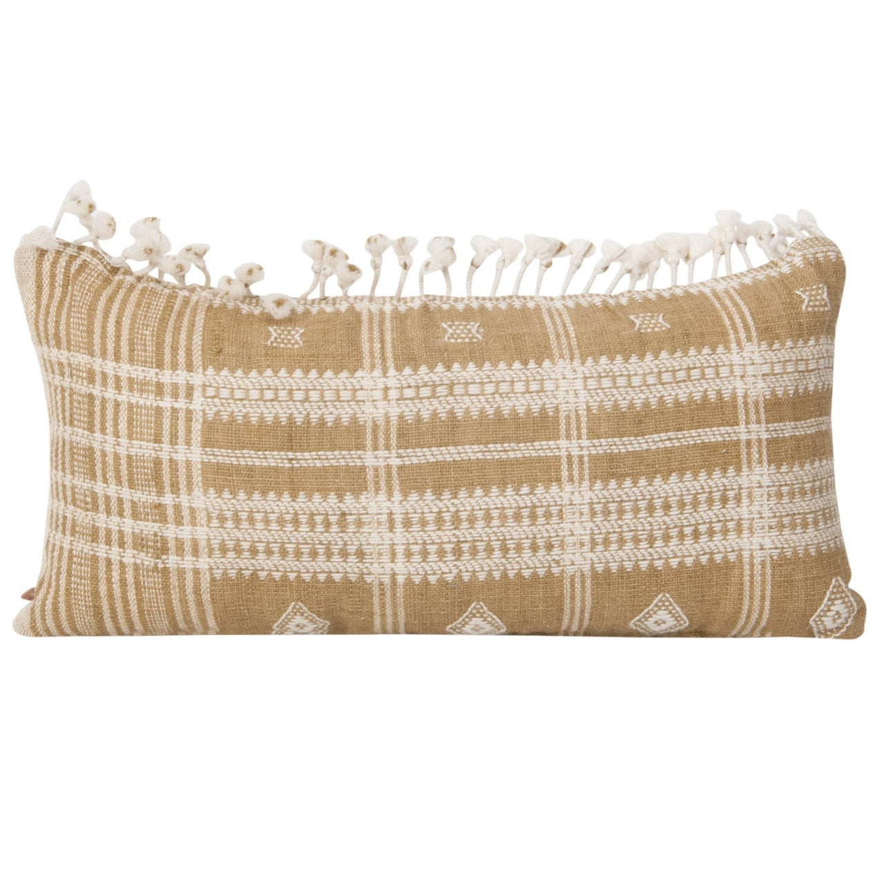 Indian Wool Lumbar Cushion- Spice