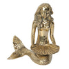 Brass Mermaid with Clam- Gold