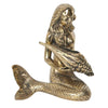 Brass Mermaid with Conch- Gold