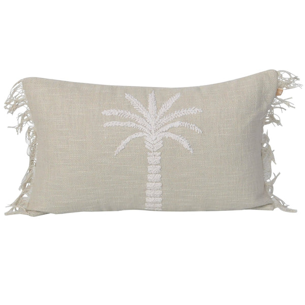Palm Lumbar Cushion- Linen