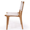 Leather Strap Dining Chair- White