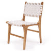 Leather Strap Dining Chair- White