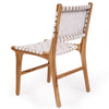 Leather Strap Dining Chair- White