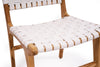 Leather Strap Dining Chair- White