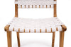 Leather Strap Dining Chair- White