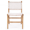 Leather Strap Dining Chair- White