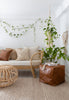 coastal boho living room natural organic plants