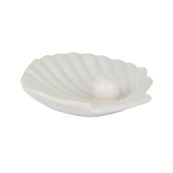 Shayla Clam Trinket Plate- White