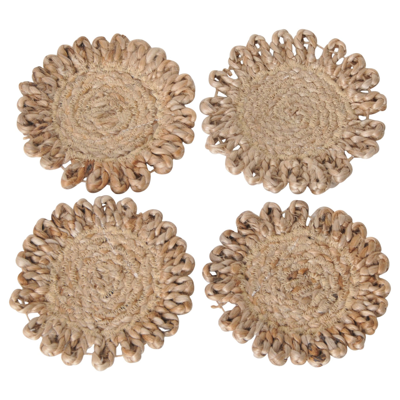 jute coasters placemat natural organic set 4