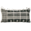 Indian Wool Lumbar Cushion- Black