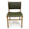 Leather Strap Dining Chair- Olive