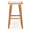 Leather Strap Stool- White