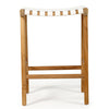 Leather Strap Stool- White