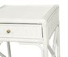 Maya Rattan Bedside Table- White